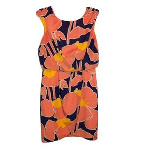 Jessica Simpson Faux Wrap Dress Bold Floral Print